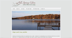 Desktop Screenshot of millspringscabins.com